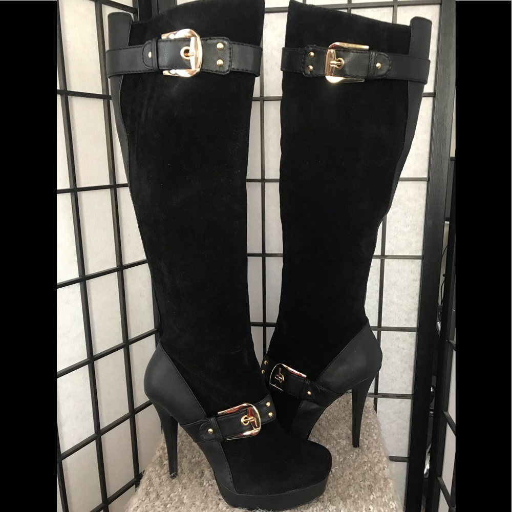 Tall black boots